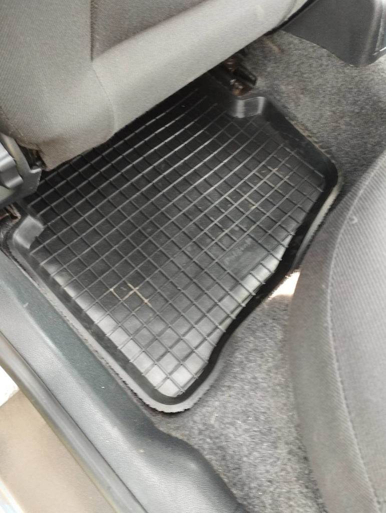 Rubber mats with board (4 pcs, Polytep) for Skoda Fabia 2000-2007 - Reelken Auto