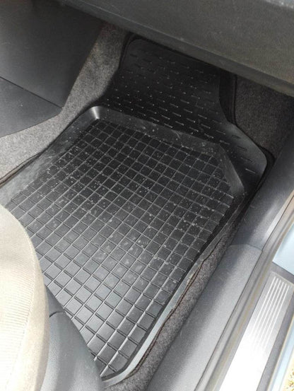 Rubber mats with board (4 pcs, Polytep) for Skoda Fabia 2000-2007 - Reelken Auto
