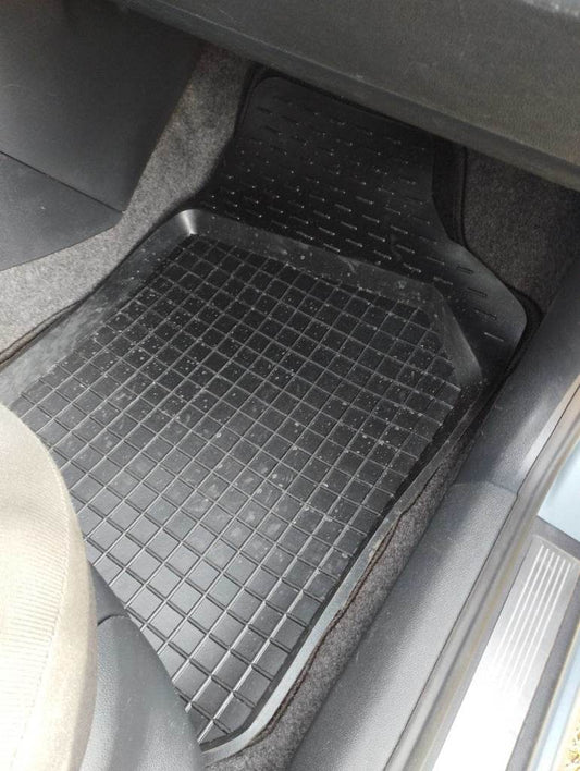 Rubber mats with board (4 pcs, Polytep) for Skoda Fabia 2000-2007 - Reelken Auto