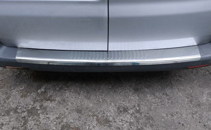 Rear bumper protector with lip (Carmos V1, stainless steel) for Volkswagen T5 2010-2015 - image 5