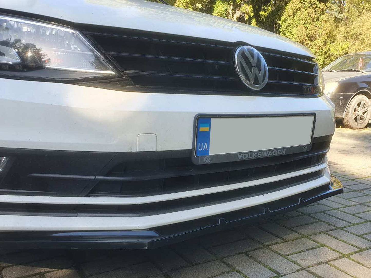 Front Bumper Lip Spoiler (2010-2018, Gloss Black) for Volkswagen Jetta 2011-2018 - image 7