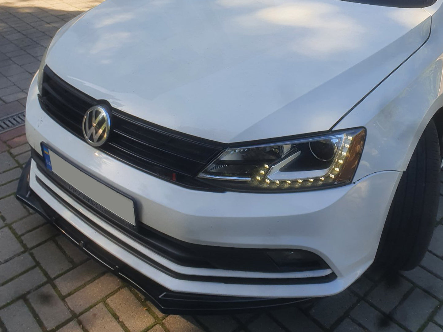 Front Bumper Lip Spoiler (2010-2018, Gloss Black) for Volkswagen Jetta 2011-2018 - image 9