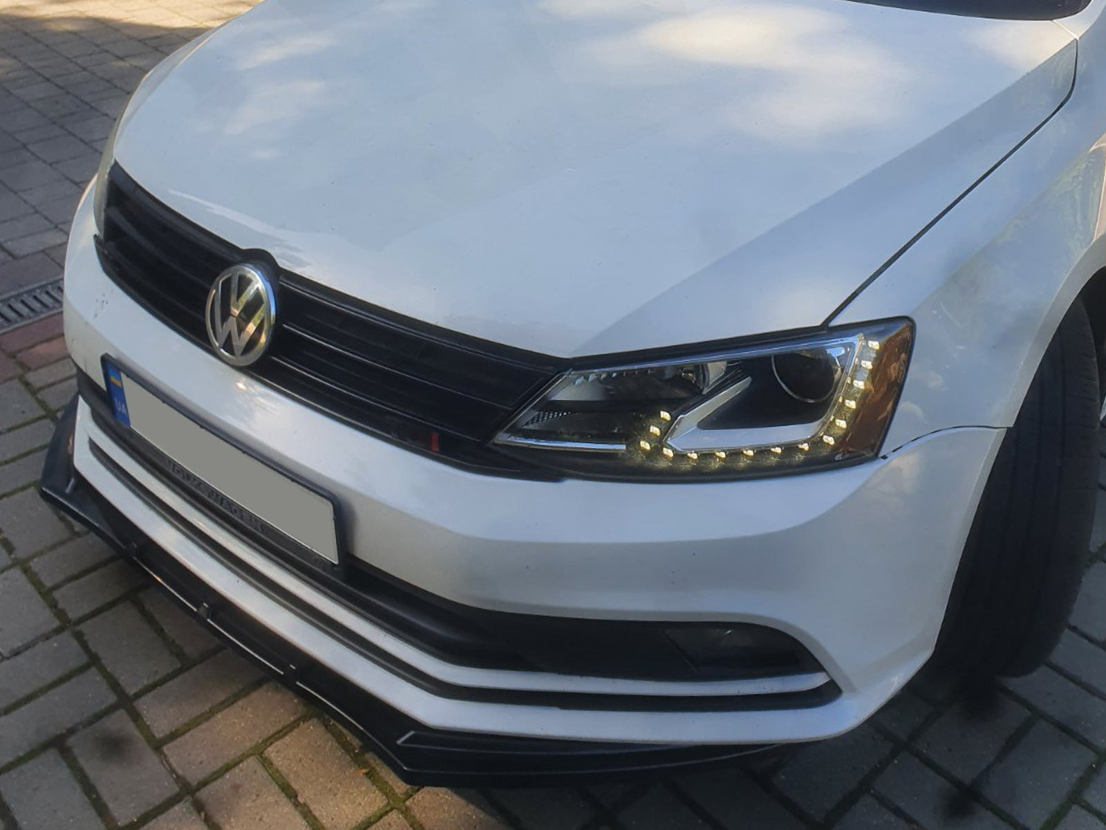 Front Bumper Lip Spoiler (2010-2018, Gloss Black) for Volkswagen Jetta 2011-2018 - image 9