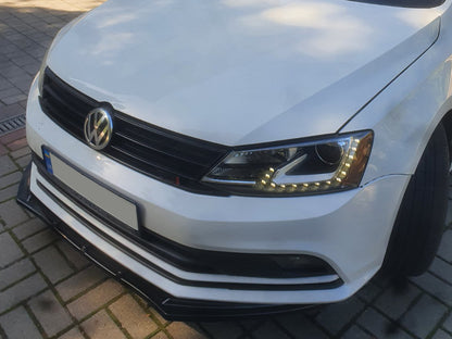 Front Bumper Lip Spoiler (2010-2018, Gloss Black) for Volkswagen Jetta 2011-2018 - image 9