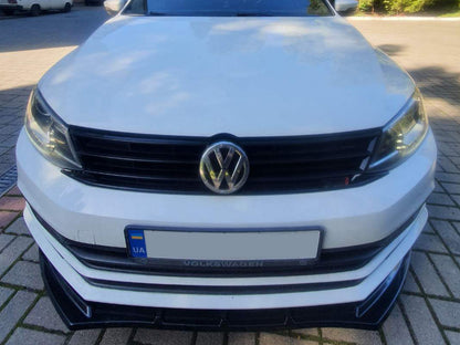 Front Bumper Lip Spoiler (2010-2018, Gloss Black) for Volkswagen Jetta 2011-2018 - image 11