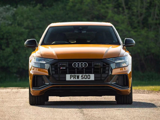 SQ-Style Front Grille (2018-2023, Black) for Audi Q8 2018- - image 1