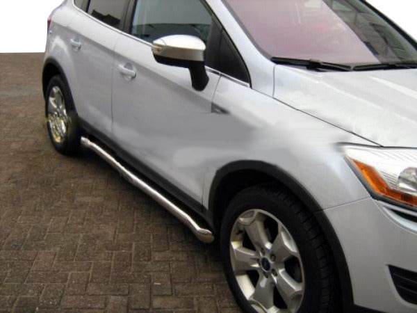 The lateral pipe (2 pcs., Stainless steel.) for Ford Kuga 2008-2013 - Reelken Auto