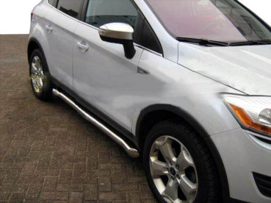 The lateral pipe (2 pcs., Stainless steel.) for Ford Kuga 2008-2013 - Reelken Auto