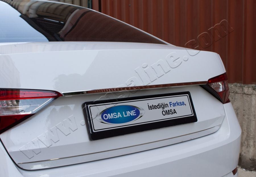 Trunk trim above license plate Sedan (stainless steel) for Skoda Superb 2015-2024 - image 1