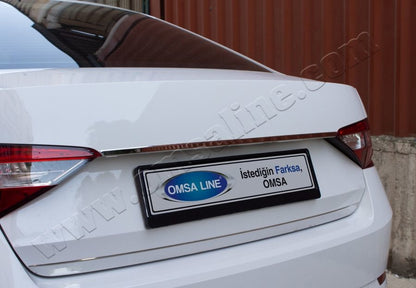 Trunk trim above license plate Sedan (stainless steel) for Skoda Superb 2015-2024 - image 1