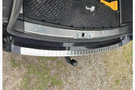 Cover on the rear bumper Carmos (SD/SW, stainless steel) for Skoda Octavia II A5 2010-2013 - Reelken Auto