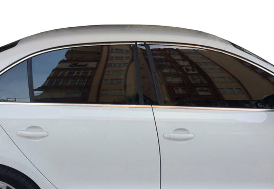 Complete edging of windows (12 pcs., stainless steel) for Volkswagen Jetta 2011-2018 - image 2