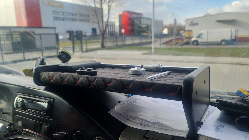 Dashboard Shelf (Black with Red Stitching) for Volkswagen LT 1995-2006 - image 1