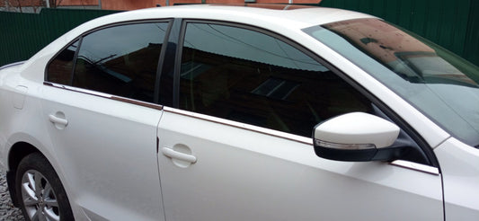 Lower window moldings (6 pcs., stainless steel) for Volkswagen Jetta 2011-2018 - image 1