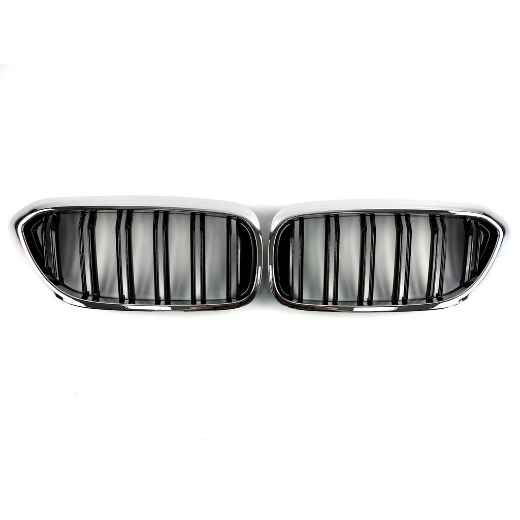 Kidneys M-Look (2017-2020, Gloss Black with Chrome Trim) for BMW 5 Series G30/G31 2017-2023 - image 2