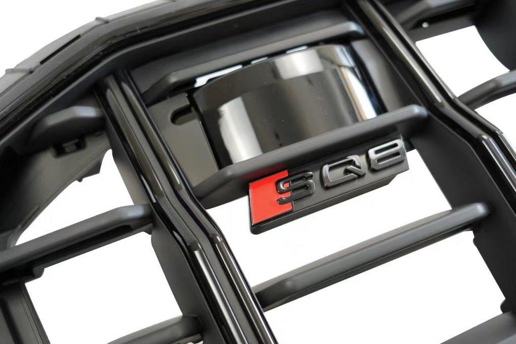 SQ-Style Front Grille (2018-2023, Black) for Audi Q8 2018- - image 8