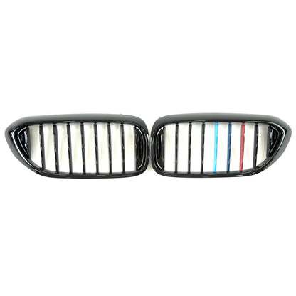 Kidney Grilles 1 Bar (2017-2020, M-Color) for BMW 5 Series G30/G31 2017-2023 - image 2