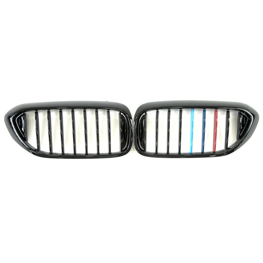 Kidney Grilles 1 Bar (2017-2020, M-Color) for BMW 5 Series G30/G31 2017-2023 - image 2