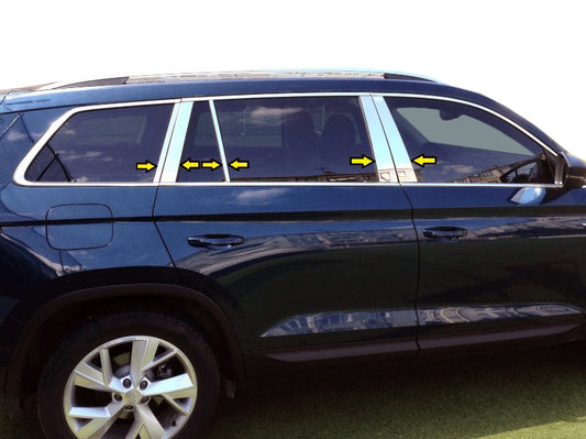 Stainless Steel Door Pillar Trim for Skoda Kodiaq 2016-2023 - image 1