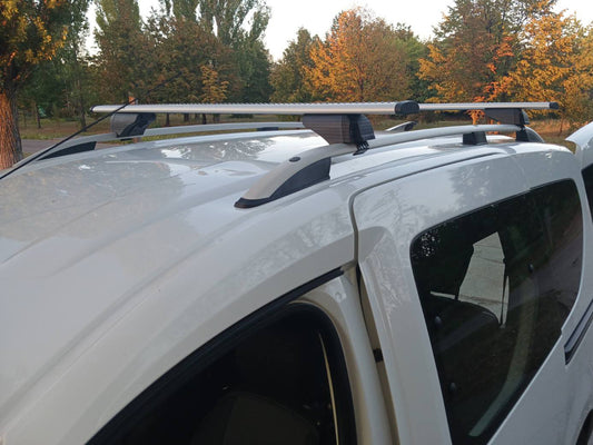 Roof rack cross bars for standard roof rails lockable Wizard V1 (2 pcs) for Renault Dokker 2013-2022 - image 1