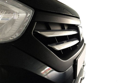 Lining on the grille (2015↗, 4 piece, stainless steel.) for Dacia Lodgy 2012-2022 - Reelken Auto