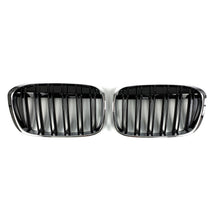 Kidney Grilles M-Look (2015-2019, Gloss Black with Chrome Trim) for BMW X1 F48 2015-2022 - image 2