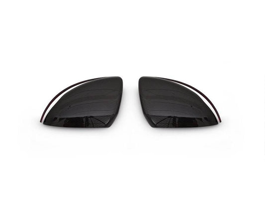 Mirror covers (2 pcs, carbon) for Mercedes C-class W205 2014-2021 - Reelken Auto
