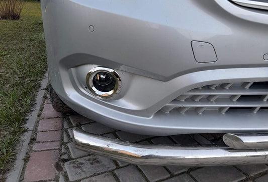 Fog light covers (2 pcs, stainless steel) for Mercedes Vito/V-class W447 2014- - image 1