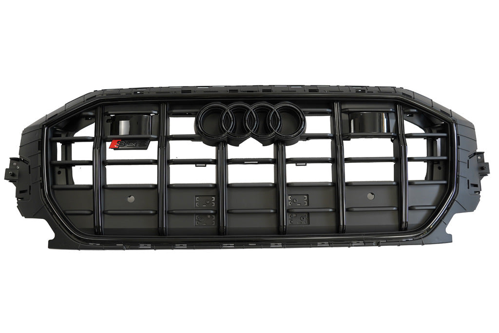 SQ-Style Front Grille (2018-2023, Black) for Audi Q8 2018- - image 10