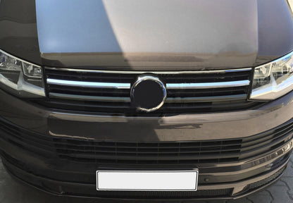 Pads on the grill upper 2015-2019 (2 pieces, stainless steel) for Volkswagen T6 - image 1