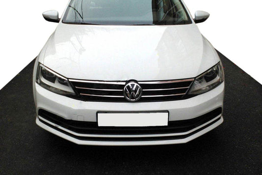 Lining on the grille 2014↗ (stainless) for Volkswagen Jetta 2011-2018 - Reelken Auto