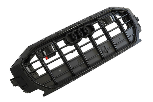 SQ-Style Front Grille (2018-2023, Black) for Audi Q8 2018- - image 2