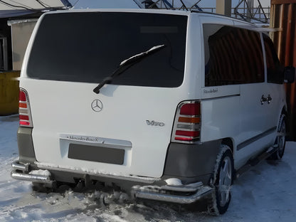 Chrome Tail Light Covers (2 pcs, Stainless Steel) for Mercedes Vito W638 1996-2003 - image 1