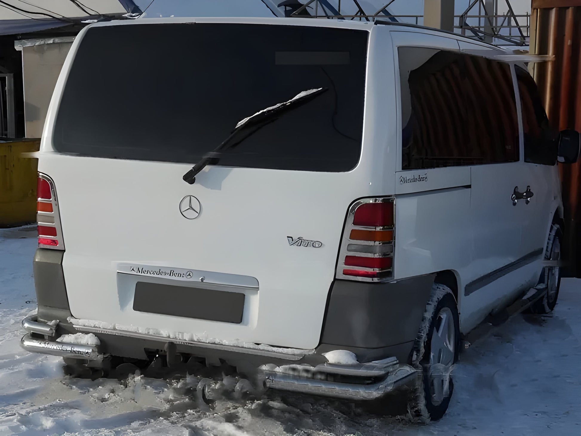 Chrome Tail Light Covers (2 pcs, Stainless Steel) for Mercedes Vito W638 1996-2003 - image 1