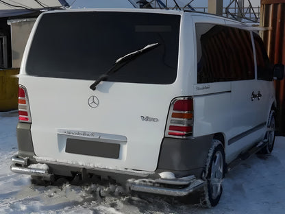 Chrome Tail Light Covers (2 pcs, Stainless Steel) for Mercedes Vito W638 1996-2003 - image 1