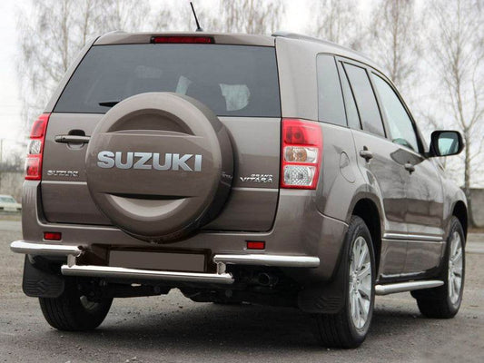Back protection AK003-2 (stainless) for Suzuki Grand Vitara 2005-2017 - Reelken Auto