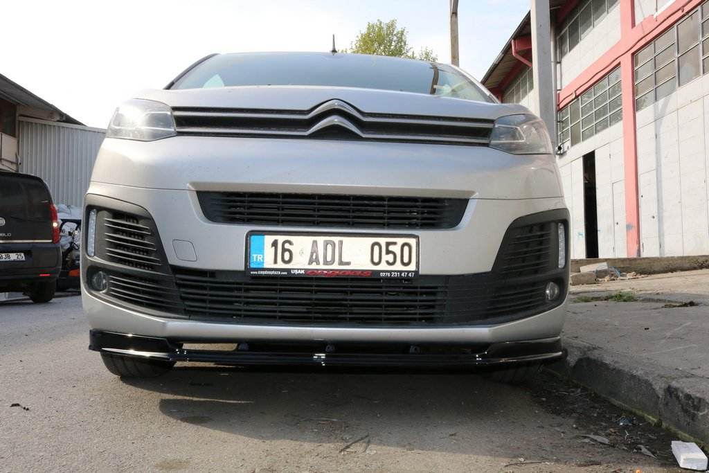 Front lip skirt (ABS) for Citroen Jumpy/Dispatch 2017- - Reelken Auto