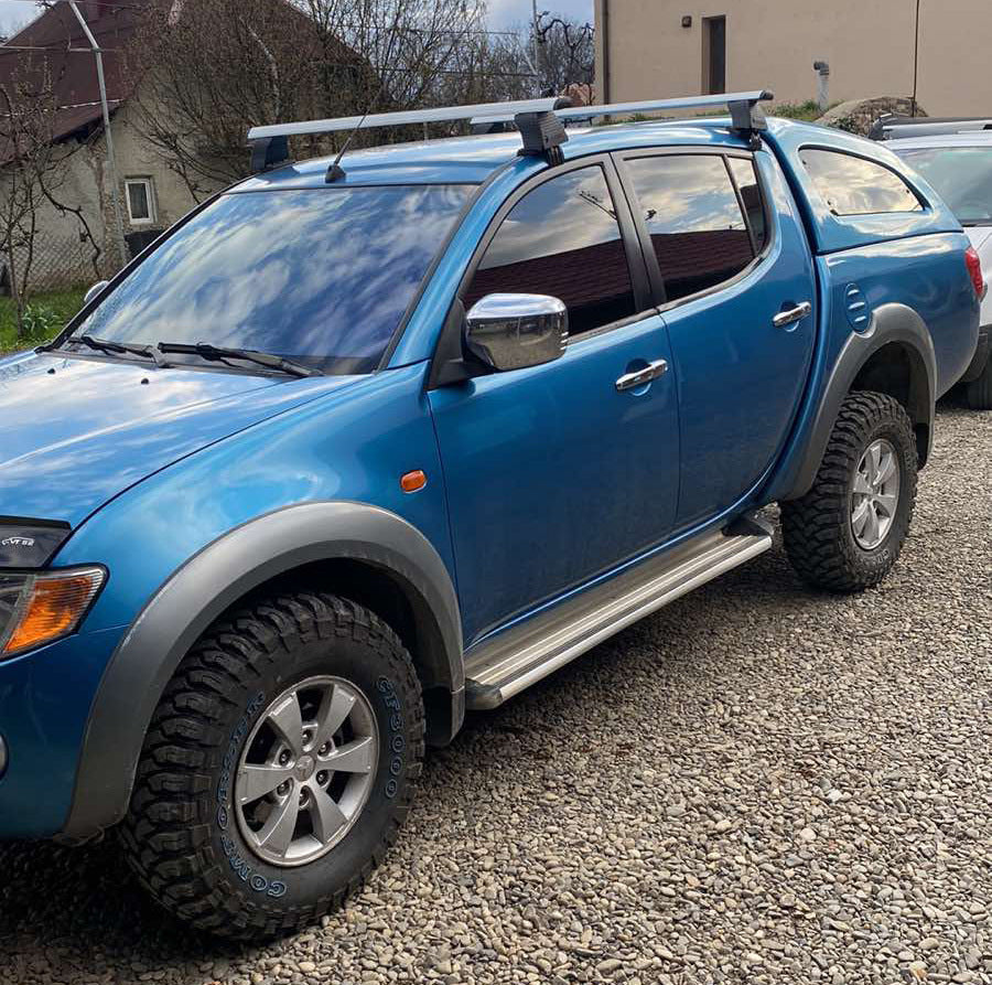 Roof bars for smooth roof (2 pcs, Asaf V4) for Mitsubishi L200 2006-2015 - image 1