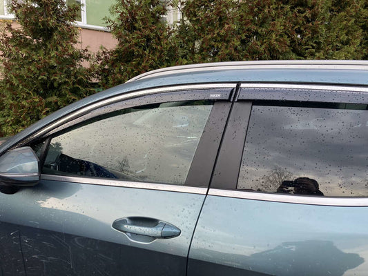 Window Deflectors with Chrome Trim (4 pcs, Niken) for Kia Sportage 2021- - image 1