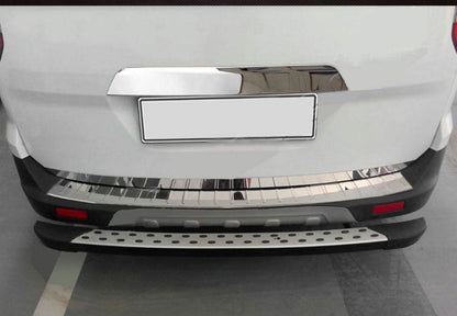Rear bumper OmsaLine (glossy stainless) for Ford Courier 2014-2023 - Reelken Auto