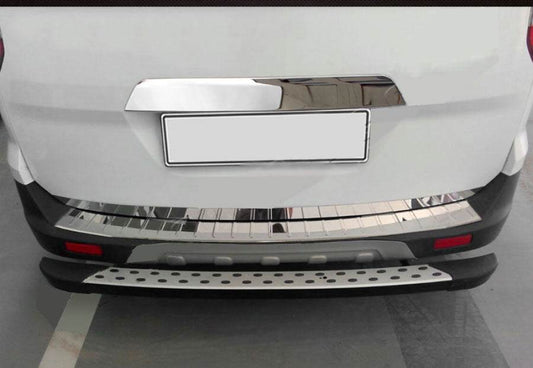 Rear bumper OmsaLine (glossy stainless) for Ford Courier 2014-2023 - Reelken Auto