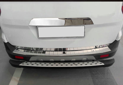 Rear bumper protector OmsaLine (glossy, stainless steel) for Ford Courier 2014-2023 - image 1