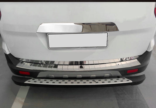 Rear bumper protector OmsaLine (glossy, stainless steel) for Ford Courier 2014-2023 - image 1