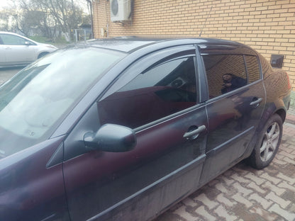 Window Deflectors SD (4 pcs, Perflex Sport) for Renault Megane II 2004-2009 - image 1