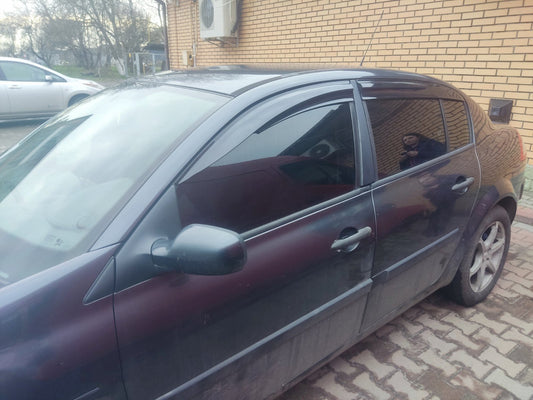 Window Deflectors SD (4 pcs, Perflex Sport) for Renault Megane II 2004-2009 - image 1