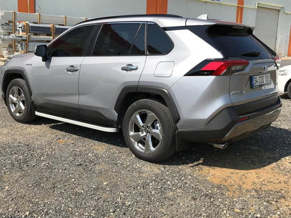 Lateral platforms Tayga Grey (2 pieces, aluminum) for Toyota Rav 4 2019- - Reelken Auto