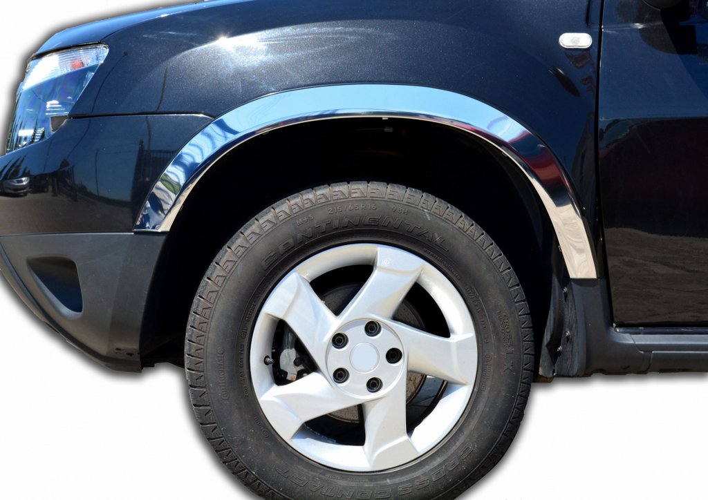 Fender trim (4 pcs, stainless steel) for Dacia Duster 2008-2018 - image 1