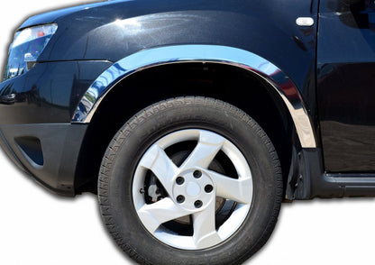 Fender trim (4 pcs, stainless steel) for Dacia Duster 2008-2018 - image 1
