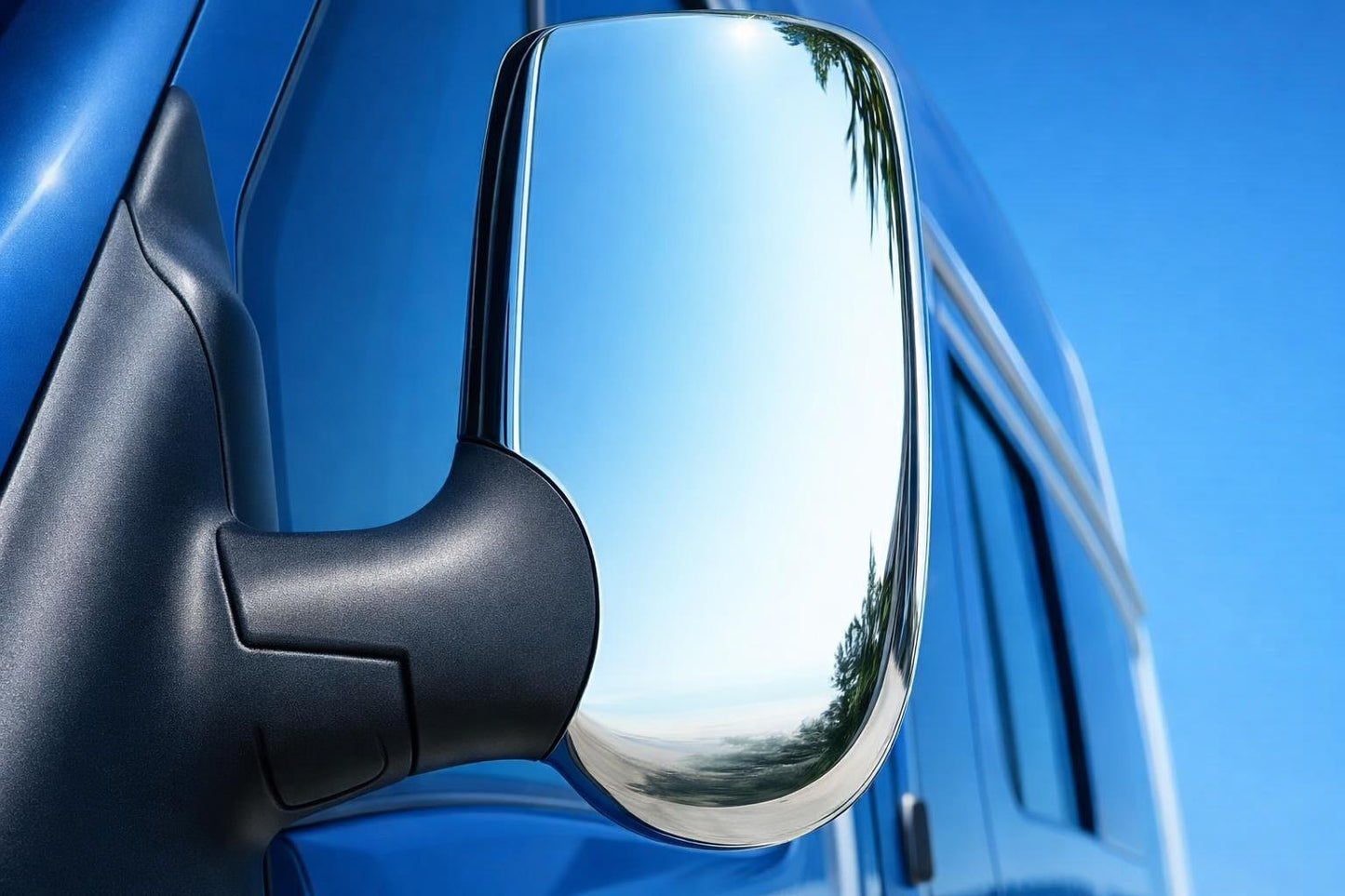 Chrome Mirror Covers (2 pcs) for Ford Transit 2000-2014 - image 1