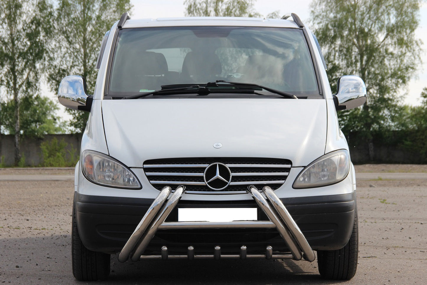Bull Bar WT01 (Stainless Steel) for Mercedes Vito W639 2004-2014 - image 1